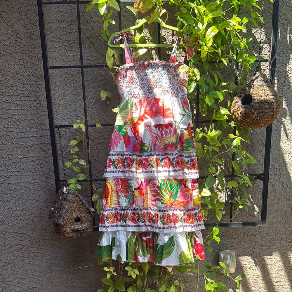 FARM Rio Colorful Floral Midi Dress